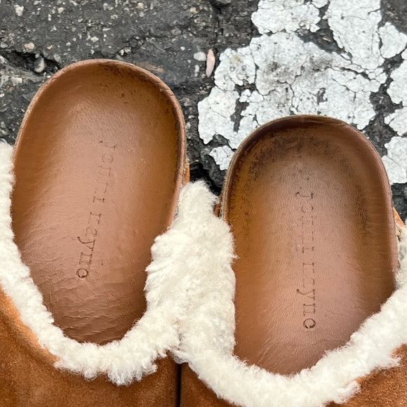 Jenni Kayne Shearling Lined Moc Clog 37 saddle - Picture 6 of 7